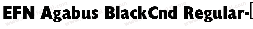 EFN Agabus BlackCnd Regular字体转换